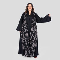 عباية نسائية سوداء بتطريز أنيق M