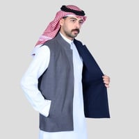 سديري دبل فيس كحلي غامق و رمادي