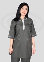 طقم زي موحد قطعتين مريح خامة قطنية