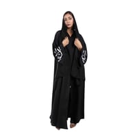 عباية سوداء انترنت قصة كلوش انيقة بكم واسع مطرز با...