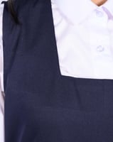 طقم زي مدرسي كحلي ثانوي مع ياقة مربعة أمامية