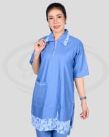 زي عاملة كويتي بسحاب بنقشه ناعمه