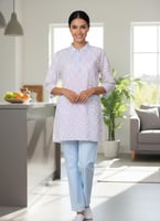 زي موحد قطعتين بتصميم زهور