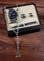 طقم ساعة رجالي بتصميم حديث