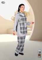 زي عاملات منزلية شتوي 3 قطع بتصميم كاروهات