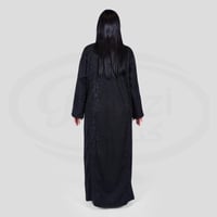 عباية لف سوداء مطرزة بالأسود شتوية خامه شمواه F