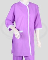 زي عامله مريح بنفسجي