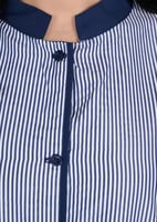 طقم عامله منزليه قطعتين كحلي مقلم