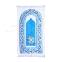 شرشف صلاة مع سجادة زهري تركواز