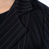 عباية كلوش مخططة سوداء M