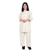 طقم عاملة منزلية ملون بسحاب