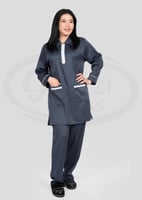 يونيفورم شتوي للعاملات بدانتيل أبيض ناعم