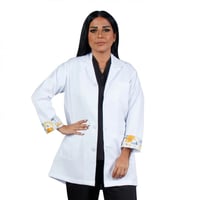 بالطو طبي للجنسين أبيض بنقشة بالكم Kenzi