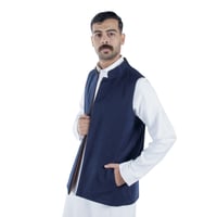 سديري جوخ لونين دبل فيس بني غامق و كحلي p9