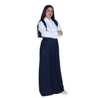 مريول شيال ثانوي كحلي مع قميص أبيض