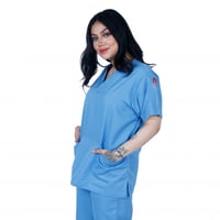 طقم سكراب طبي لون سماوي غامق 102 Kenzi