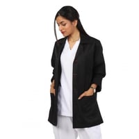 بالطو طبي للجنسين أسود Kenzi