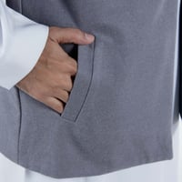 سديري جوخ وجهين كحلي ورصاصي غامق P1