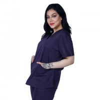 طقم سكراب طبي لون بنفسجي غامق 104 Kenzi