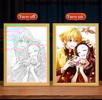 لوحة مضيئة demon slayer