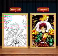 لوحة مضيئة demon slayer