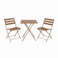 طقم طاولة مع كرسيين قابل للطي
