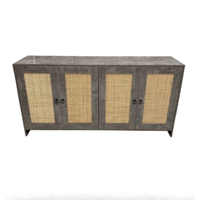 بوفيه خشبي أربعة ادرف مسكة سوداء