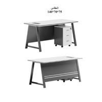 مكتب عمل بسطح أبيض أنيق