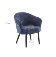 كرسي مفرد ازرق و متعدد الالوان