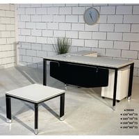 طقم مكتب أبيض مودرن - تصميم سعودي فاخر للمكاتب وال...