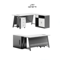 مكتب عمل بسطح أبيض أنيق