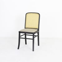 كرسي راتان خشب لونين