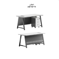 مكتب عمل بسطح أبيض أنيق