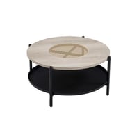 طاولة شاي خشب دائري 90*45 سم