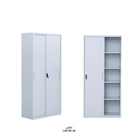 دولاب حديد مكتبي 5 أرفف – أبواب منزلقة