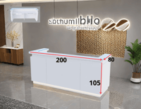 مكتب كاونتر استقبال مودرن بإضاءة