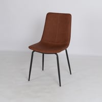 كرسي مفرد جلد قاعدة ستيل