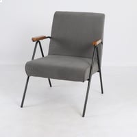 كرسي بذراعين خشب مخمل سميك - 4 الوان