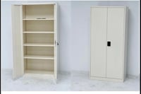 دولاب حديد مكتبي درفتين - لونين