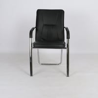 كرسي مكتبي ثابت جلد اسود