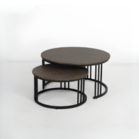 طقم طاولات قهوة دائري متداخل – تصميم عصري وألوان م...