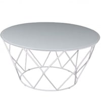 طاولة قهوة بسطح زجاجي