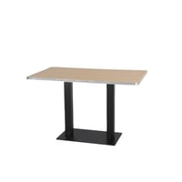 طاولة مستطيلة متعددة الاستخدامات بلمسة خشبية وقاعد...