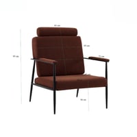 كرسي كنب قماش مفرد بقواعد حديد