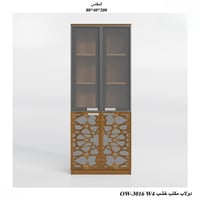 دولاب خشب ذو نقشة اسلامية مقاسين