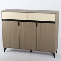 خزانة أحذية "ماليز" بثلاثة أبواب ودرجين - حل مثالي...