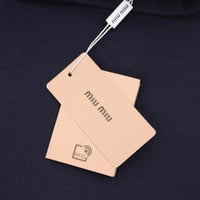 MIU MIU MM embroidered small logo white stripe jac...