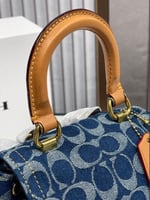 coach riya backpack 21 in signature denim