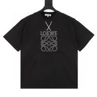 Loewe classic logo contrasting embroidered short s...