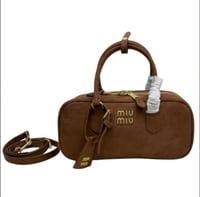 Miu Miu brown leather top-handle bag